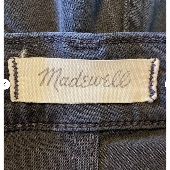 MADEWELL Jeans Women Size 25 9” High Rise Skinny Lumar Black Ankle Crop Mid Rise - Picture 2 of 3